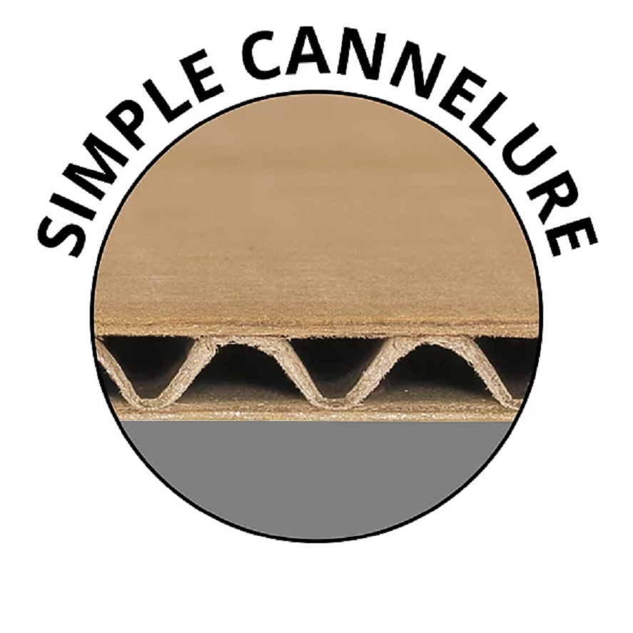 Carton simple ondulation 35 × 35 × 35 cm