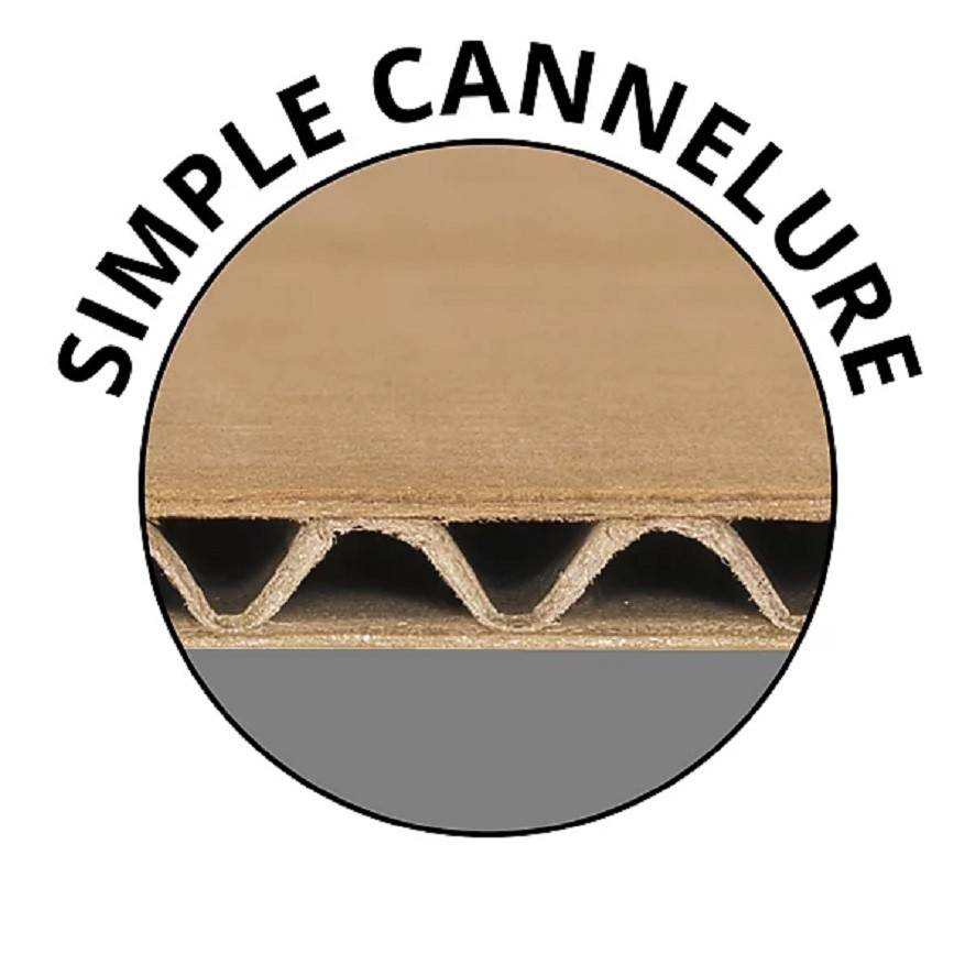 Carton simple ondulation 25 × 25 × 25 cm